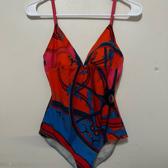 Hermes Colorful Women’s One Piece Swimsuit Size 42 Made In France - Picture 1 of 12